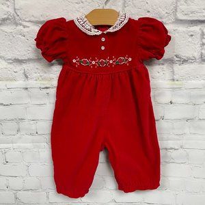VNTG Vintage Velvet Baby Romper